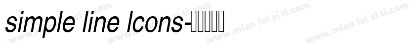 simple line lcons字体转换